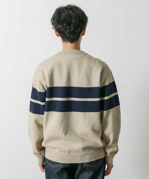 PENNEYS（ぺニーズ）の「『別注』PENNEYS×DOORS　THE FOX ボーダーCNニット（ニット/セーター・メンズ・ネイビー/オフホワイト/ブラウン・X-LARGE/MEDIUM/LARGE）」の19枚目の写真