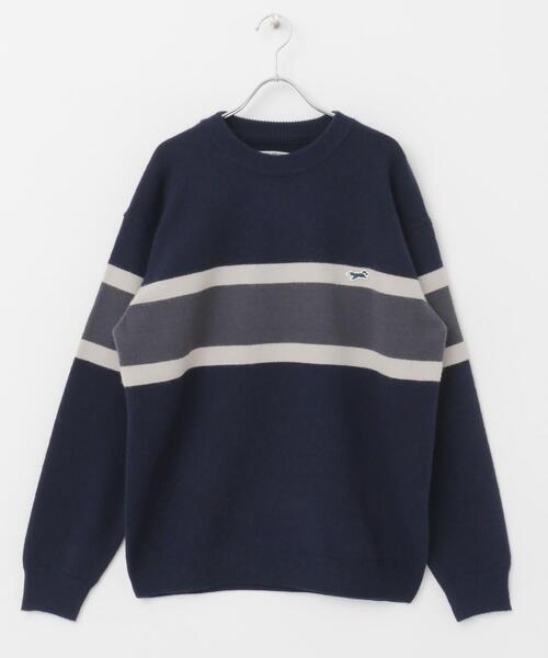 PENNEYS（ぺニーズ）の「『別注』PENNEYS×DOORS　THE FOX ボーダーCNニット（ニット/セーター・メンズ・ネイビー/オフホワイト/ブラウン・X-LARGE/MEDIUM/LARGE）」の4枚目の写真