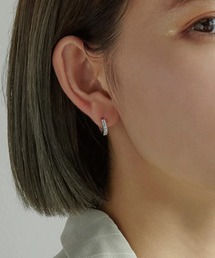 GOLDY（ゴールディ）の「【GOLDY】キュービックジルコニア フープ ワンタッチ ピアス / 1220409（ピアス（両耳用））」