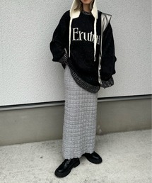 y/m by misato | 膨れジャガードニットスカート(スカート)
