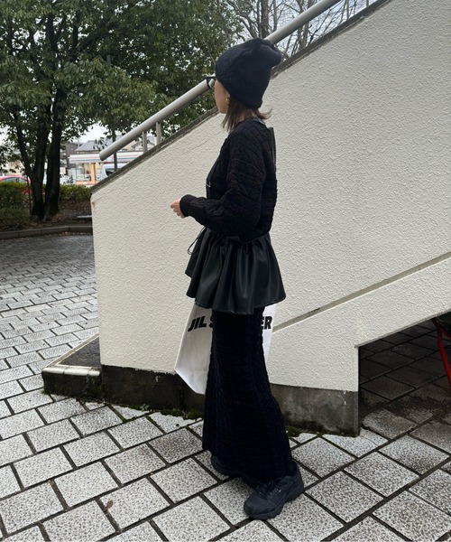 y/m by misato（イムバイミサト）の「膨れジャガードニットスカート（スカート・レディース・ブラック/アイボリー/杢グレー・36）」の18枚目の写真