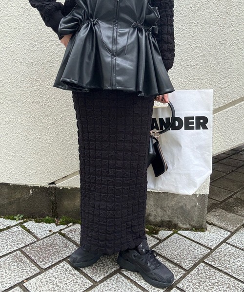 y/m by misato（イムバイミサト）の「膨れジャガードニットスカート（スカート・レディース・ブラック/アイボリー/杢グレー・36）」の16枚目の写真