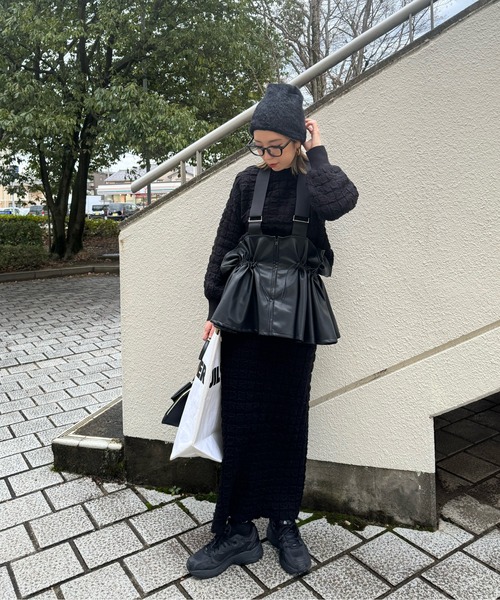 y/m by misato（イムバイミサト）の「膨れジャガードニットスカート（スカート・レディース・ブラック/アイボリー/杢グレー・36）」の12枚目の写真