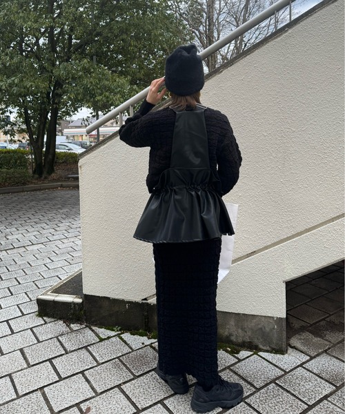 y/m by misato（イムバイミサト）の「膨れジャガードニットスカート（スカート・レディース・ブラック/アイボリー/杢グレー・36）」の13枚目の写真