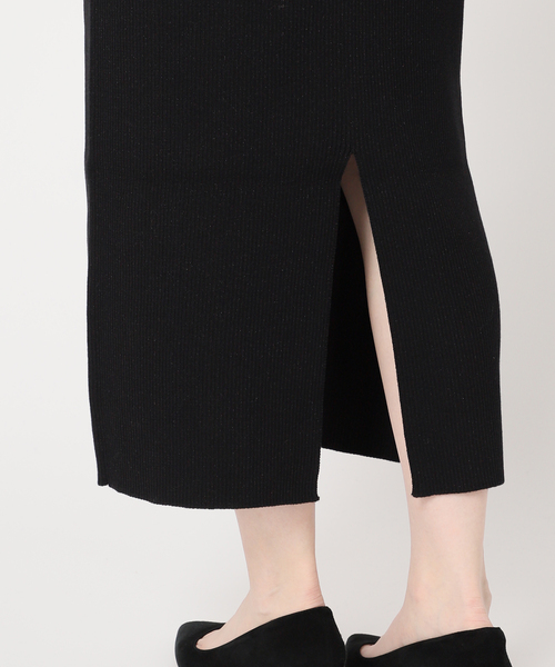 Spick & Span（スピックアンドスパン）の「≪追加≫ラメリブニットタイトスカート（スカート・レディース・ブラック/グレー・36/38）」の7枚目の写真