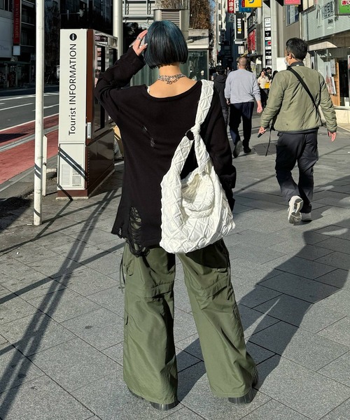 PAGEBOY(ページボーイ)の「2WAYカーゴハーフパンツ(カーゴパンツ・レディース・ホワイト/ブラック/カーキ・FREE)」の8枚目の写真