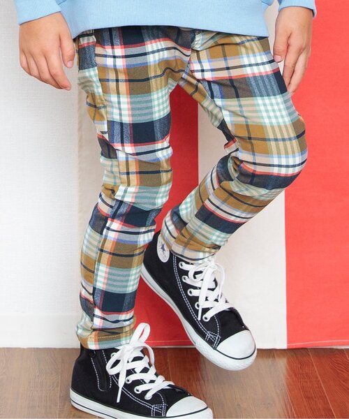 BREEZE（ブリーズ）の「【ユニ・ストレッチ】らくらくスキニーパンツ（その他パンツ・キッズ・ブルー/ピンク/ブラック/ベージュ/イエロー/サックスブルー/チェック/グリーン・90/100/140/150/110/130/120）」の8枚目の写真