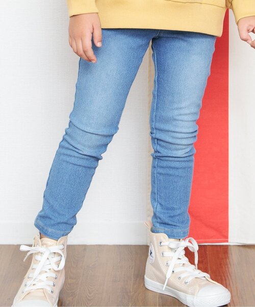 BREEZE（ブリーズ）の「【ユニ・ストレッチ】らくらくスキニーパンツ（その他パンツ・キッズ・ブルー/ピンク/ブラック/ベージュ/イエロー/サックスブルー/チェック/グリーン・90/100/140/150/110/130/120）」の5枚目の写真