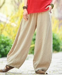 ゆったり ワイド バルーンパンツ コットン100%