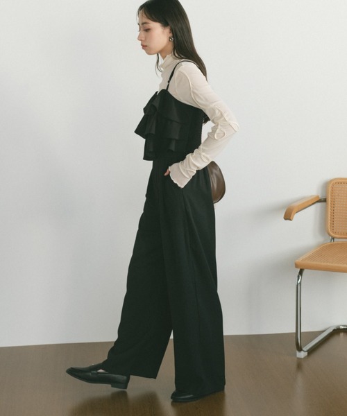 新品未使用サロペット　ハイウエストキャミロンパース de ハイウエストキャミロンパースサロペット Maison lyla同型 S