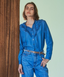 YECCA VECCA | フリルデニムシャツ(シャツ/ブラウス)