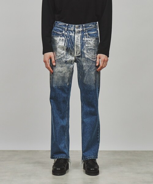 tk.TAKEO KIKUCHI（ティーケータケオキクチ）の「◆フォイルプリントデニムパンツ（デニムパンツ・メンズ・ブルー系・02/03）」の10枚目の写真