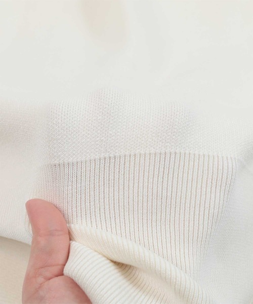 miette（ミエット）の「裾ジップ半袖トップス（Tシャツ/カットソー・レディース・オフホワイト/グレー/レッド・FREE）」の9枚目の写真