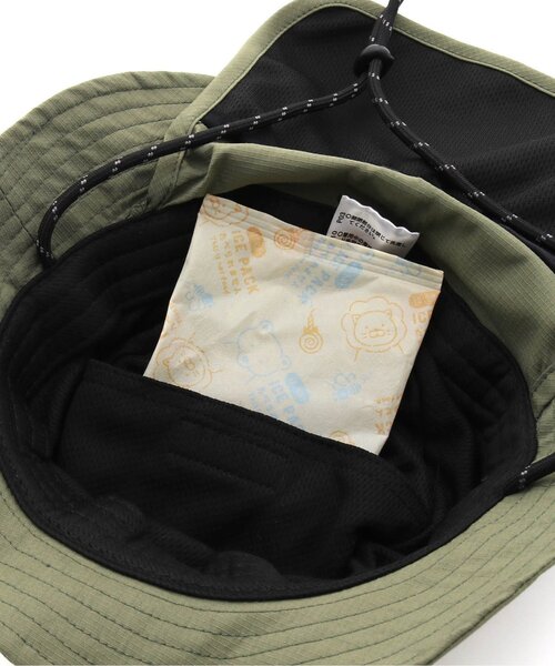 F.O.KIDS（エフオーキッズ）の「【保冷剤収納可・UVカット】OUT DOOR HAT（ハット・キッズ・カーキ/ブラウン/ブルー/チャコール・56/54/52/50）」の5枚目の写真