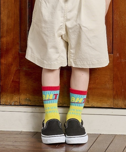 MARKEY'S（マーキーズ）の「【BOKU HA TANOSII】BHTロゴソックス/16-18cm（ソックス/靴下・キッズ・イエロー/ブルー/グリーン・16-18cm）」の4枚目の写真