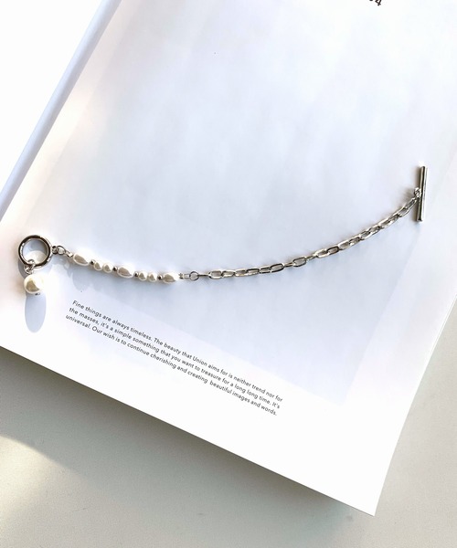 Q(キュー)の「パールアクセントブレス(ブレスレット・レディース・シルバー・ONE SIZE)」の3枚目の写真