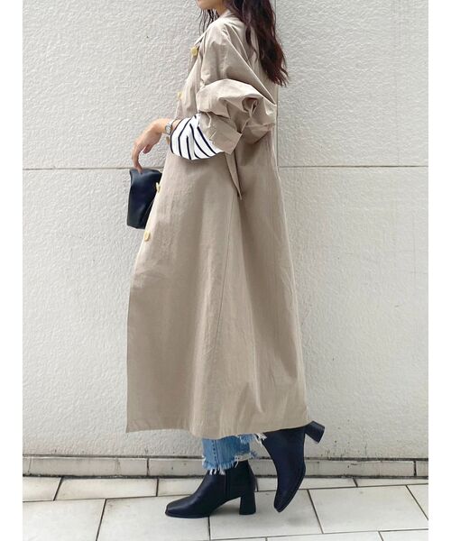 Ungrid（アングリッド）の「ステンカラーコート（ステンカラーコート・レディース・ブラック/ベージュ・MEDIUM/SMALL）」の6枚目の写真