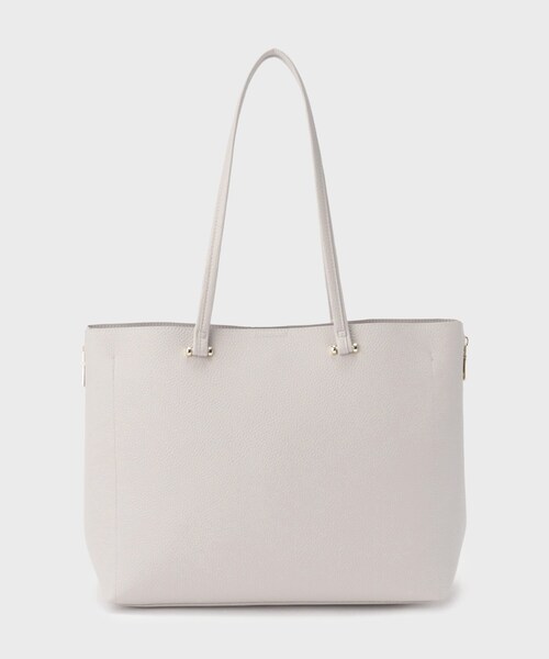 OPAQUE.CLIP(オペークドットクリップ)の「◆【軽量/A4サイズ対応/通勤対応】シュリンク合皮トートバッグ(トートバッグ・レディース・ライトグレー/ベージュ/ブラック/ホワイト系9・00)」の4枚目の写真