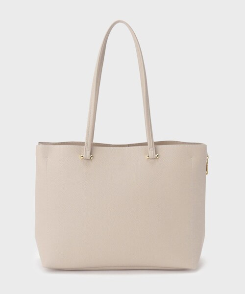 OPAQUE.CLIP(オペークドットクリップ)の「◆【軽量/A4サイズ対応/通勤対応】シュリンク合皮トートバッグ(トートバッグ・レディース・ライトグレー/ベージュ/ブラック/ホワイト系9・00)」の7枚目の写真