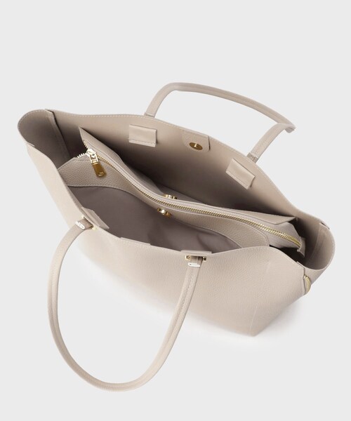 OPAQUE.CLIP(オペークドットクリップ)の「◆【軽量/A4サイズ対応/通勤対応】シュリンク合皮トートバッグ(トートバッグ・レディース・ライトグレー/ベージュ/ブラック/ホワイト系9・00)」の14枚目の写真