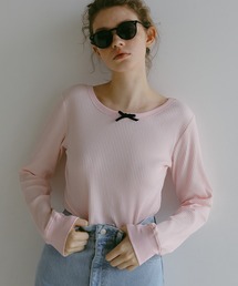 EFOLE | プチリボン リブ ロンT(Tシャツ/カットソー)