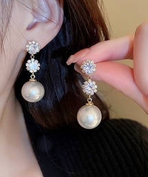 大粒パールピアス