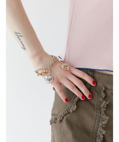 jouetie(ジュエティ)の「ハートブレスレット(ブレスレット・レディース・シルバー/ゴールド・FREE)」の3枚目の写真