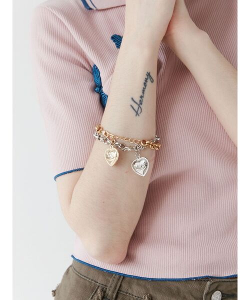 jouetie(ジュエティ)の「ハートブレスレット(ブレスレット・レディース・シルバー/ゴールド・FREE)」の4枚目の写真