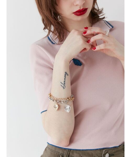 jouetie(ジュエティ)の「ハートブレスレット(ブレスレット・レディース・シルバー/ゴールド・FREE)」の5枚目の写真