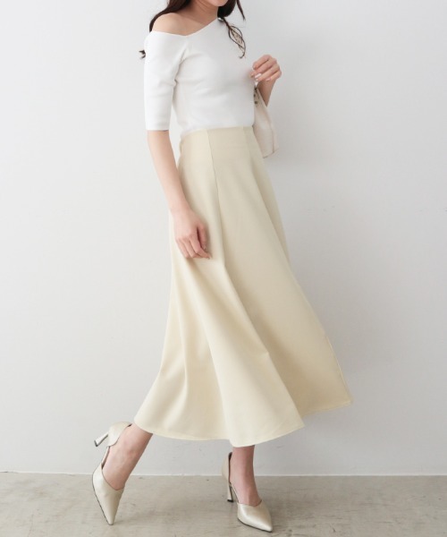 AMBIENT(アンビエント)の「Aラインフレアスカート(スカート・レディース・ベージュ/アイボリー/ライトイエロー・FREE)」の5枚目の写真