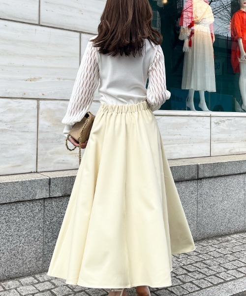 AMBIENT(アンビエント)の「Aラインフレアスカート(スカート・レディース・ベージュ/アイボリー/ライトイエロー・FREE)」の7枚目の写真