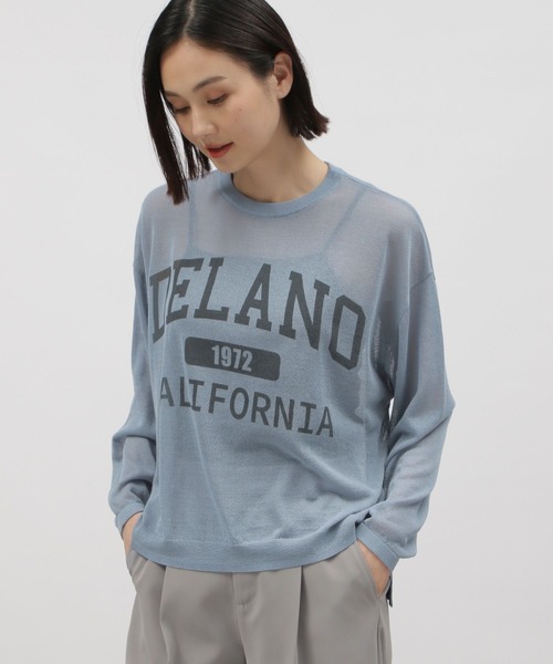 LAKOLE（ラコレ）の「シアーロゴニットプルオーバー / 111314（ニット/セーター・レディース・チャコールグレー/ピンク/ブルー/アイボリー・SMALL/MEDIUM）」の4枚目の写真