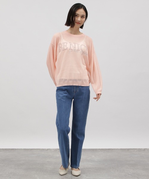 LAKOLE（ラコレ）の「シアーロゴニットプルオーバー / 111314（ニット/セーター・レディース・チャコールグレー/ピンク/ブルー/アイボリー・SMALL/MEDIUM）」の21枚目の写真