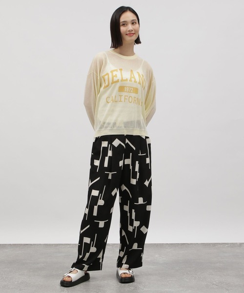 LAKOLE（ラコレ）の「シアーロゴニットプルオーバー / 111314（ニット/セーター・レディース・チャコールグレー/ピンク/ブルー/アイボリー・SMALL/MEDIUM）」の5枚目の写真