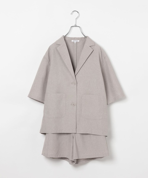 GLOBAL WORK（グローバルワーク）の「イージーケアSETUP/AND YUA ANY/107971（セットアップ・キッズ・グレイッシュベージュ/チャコール・150cm/160cm）」の15枚目の写真