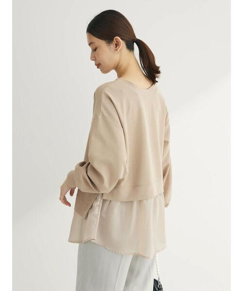 Green　Parks（グリーンパークス）の「前後2wayシアードッキングチュニック（チュニック・レディース・ライトベージュ/ブラック/サックスブルー/オフホワイト・FREE）」の12枚目の写真