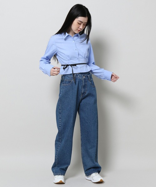 3.3 Field Trip （3.3フィールドトリップ）の「3.3 Field Trip／タックポイントシャツ　2105735（シャツ/ブラウス・レディース・ホワイト/ブルー・FREE）」の16枚目の写真