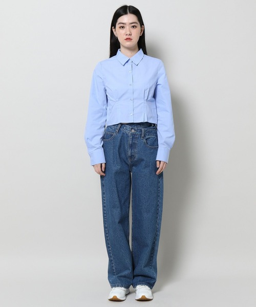 3.3 Field Trip （3.3フィールドトリップ）の「3.3 Field Trip／タックポイントシャツ　2105735（シャツ/ブラウス・レディース・ホワイト/ブルー・FREE）」の11枚目の写真