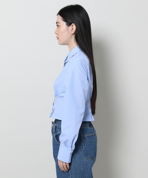 3.3 Field Trip （3.3フィールドトリップ）の「3.3 Field Trip／タックポイントシャツ　2105735（シャツ/ブラウス・レディース・ホワイト/ブルー・FREE）」の9枚目の写真