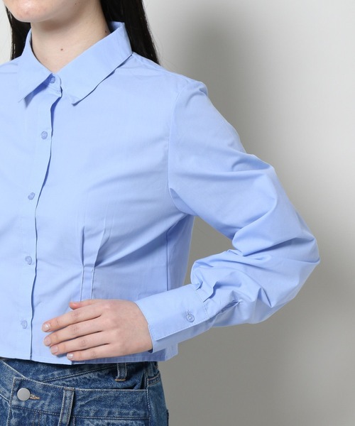 3.3 Field Trip （3.3フィールドトリップ）の「3.3 Field Trip／タックポイントシャツ　2105735（シャツ/ブラウス・レディース・ホワイト/ブルー・FREE）」の6枚目の写真