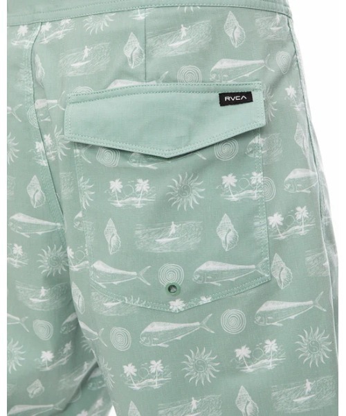 RVCA（ルーカ）の「RVCA メンズ 【HAWAII】 DORADO HEMP STRETCH ボードショーツ/サーフトランクス 【2024年春夏モデル】/ルーカサーフトランクス・ボードショーツ(水着)（水着・メンズ・ミント・34inch/32inch/30inch/28inch）」の7枚目の写真