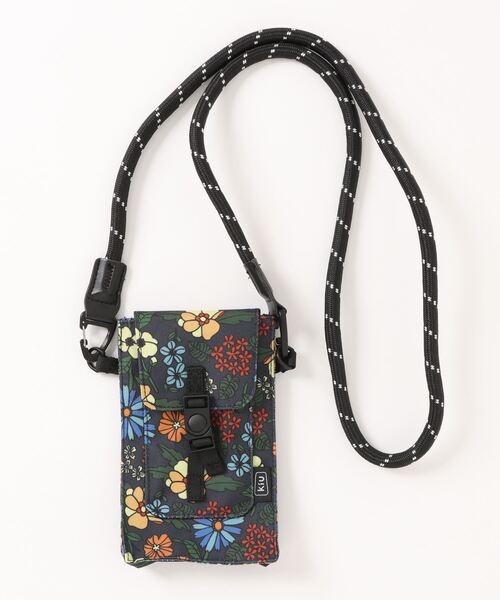 KiU(キウ)の「KiU/キウ 600D WR PHONE POUCH(スマホグッズ・レディース・レオパード/その他5/その他1/ブラック・FREE)」の3枚目の写真