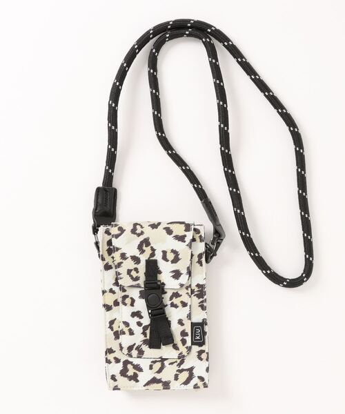 KiU(キウ)の「KiU/キウ 600D WR PHONE POUCH(スマホグッズ・レディース・レオパード/その他5/その他1/ブラック・FREE)」の4枚目の写真