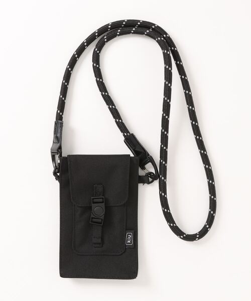 KiU(キウ)の「KiU/キウ 600D WR PHONE POUCH(スマホグッズ・レディース・レオパード/その他5/その他1/ブラック・FREE)」の2枚目の写真