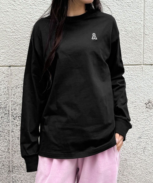 【UNISEX】ALAND ／ワッペンロゴロンＴシャツ 2113055（Tシャツ/カットソー）｜ALAND（エーランド）