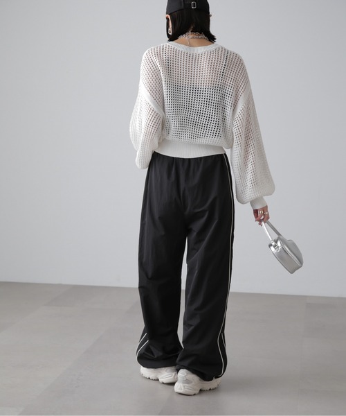 FREE'S MART（フリーズマート）の「◇フロントジップラメメッシュカーディガン（カーディガン/ボレロ・レディース・イエロー/ブラック/ブルー/ホワイト・FREE）」の14枚目の写真