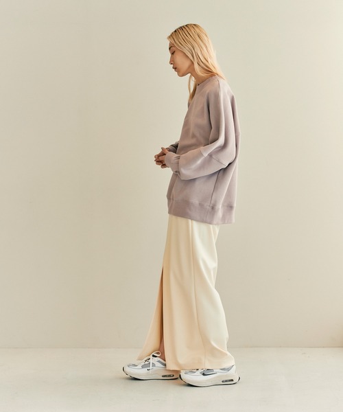 THINGS THAT MATTER(シングス ザット マター)の「SCUBA JERSEY NARROW MAXI SKIRT / スキューバジャージナローマキシスカート(スカート・レディース・アイボリー/ブラック/ライム・1/2)」の14枚目の写真