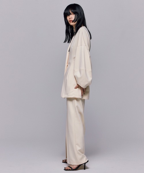 THINGS THAT MATTER(シングス ザット マター)の「SCUBA JERSEY NARROW MAXI SKIRT / スキューバジャージナローマキシスカート(スカート・レディース・アイボリー/ブラック/ライム・1/2)」の17枚目の写真