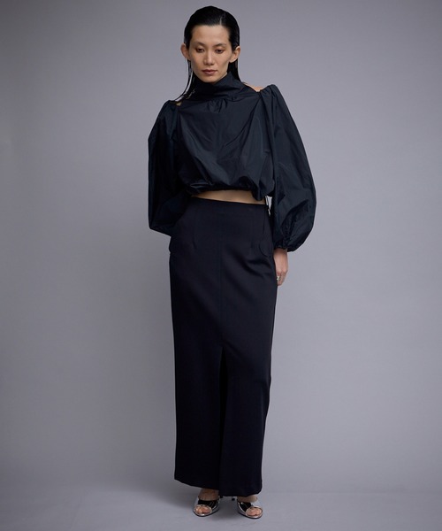 SCUBA JERSEY NARROW MAXI SKIRT / スキューバジャージナロー