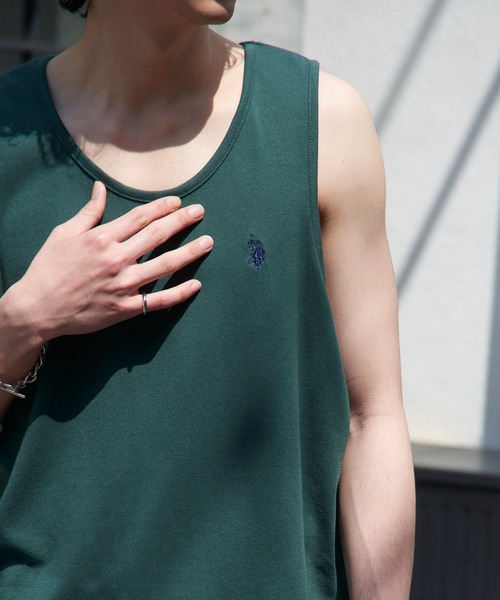 U.S. POLO ASSN.（ユーエスポロアッスン）の「【U.S. POLO ASSN.】ワンポイントポニー刺繍タンクトップ PLM41234TT（タンクトップ・メンズ・ブラック/グレー/ホワイト/グリーン/ブラウン/ネイビー/ワイン・S/M/L/XL）」の22枚目の写真